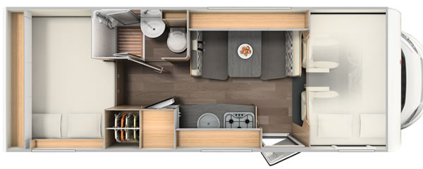 Family Luxury Camper Day Layout